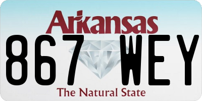 AR license plate 867WEY