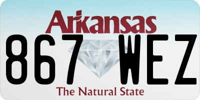 AR license plate 867WEZ
