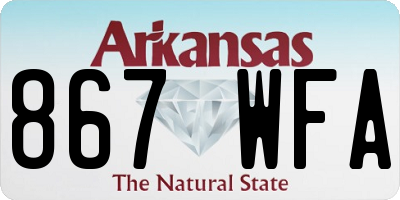 AR license plate 867WFA
