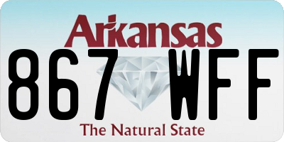 AR license plate 867WFF