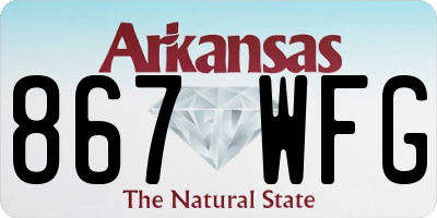 AR license plate 867WFG