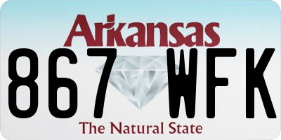 AR license plate 867WFK