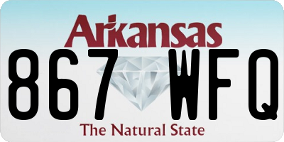 AR license plate 867WFQ