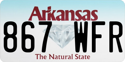 AR license plate 867WFR