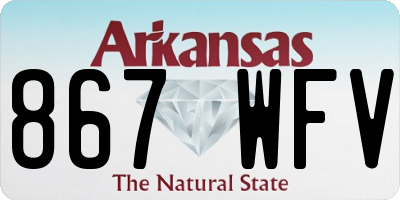 AR license plate 867WFV