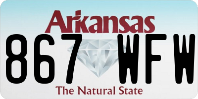 AR license plate 867WFW