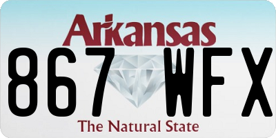 AR license plate 867WFX