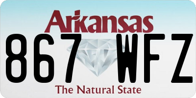 AR license plate 867WFZ