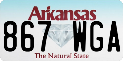 AR license plate 867WGA