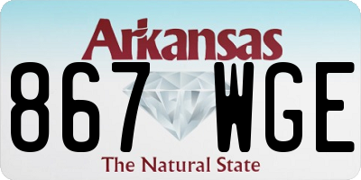 AR license plate 867WGE