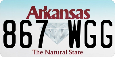 AR license plate 867WGG