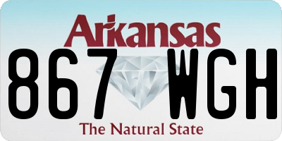 AR license plate 867WGH