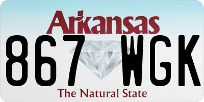 AR license plate 867WGK