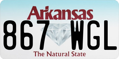 AR license plate 867WGL