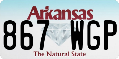 AR license plate 867WGP