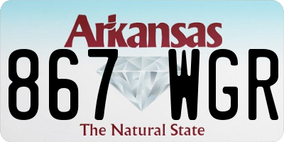 AR license plate 867WGR