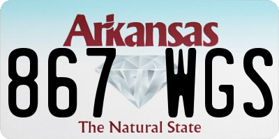 AR license plate 867WGS