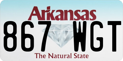 AR license plate 867WGT