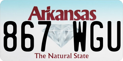 AR license plate 867WGU