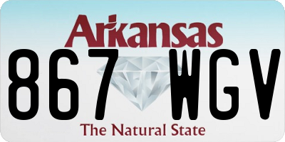 AR license plate 867WGV