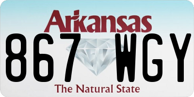 AR license plate 867WGY