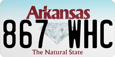 AR license plate 867WHC