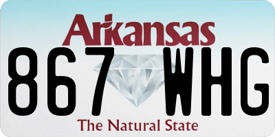 AR license plate 867WHG