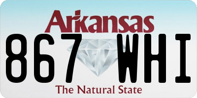 AR license plate 867WHI