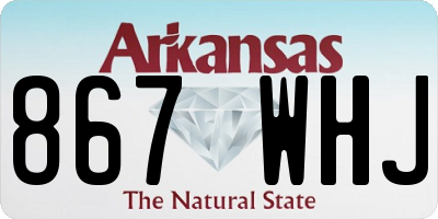 AR license plate 867WHJ