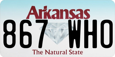 AR license plate 867WHO