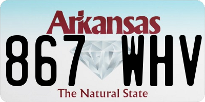 AR license plate 867WHV