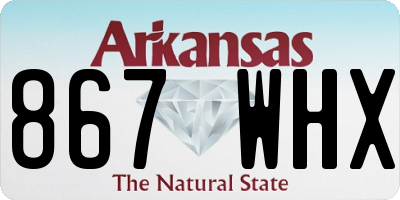 AR license plate 867WHX