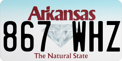 AR license plate 867WHZ