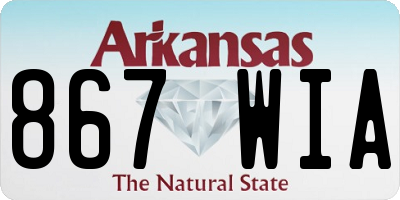 AR license plate 867WIA