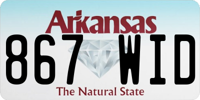 AR license plate 867WID