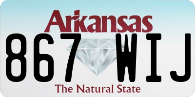 AR license plate 867WIJ