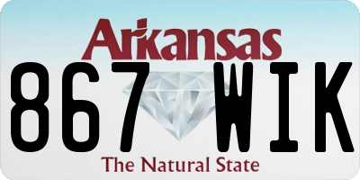 AR license plate 867WIK