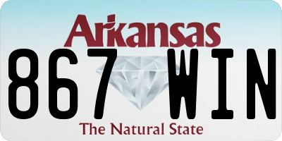 AR license plate 867WIN