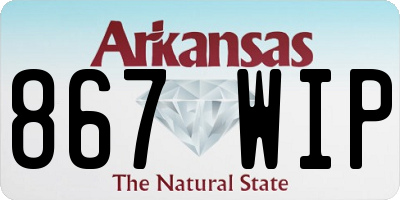 AR license plate 867WIP