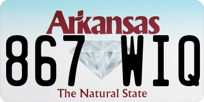 AR license plate 867WIQ
