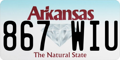 AR license plate 867WIU