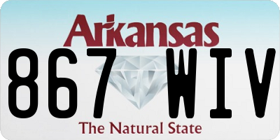 AR license plate 867WIV