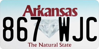 AR license plate 867WJC