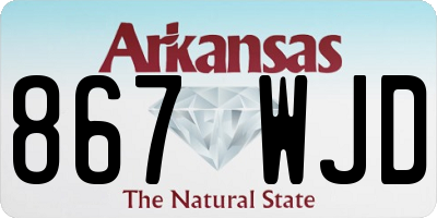 AR license plate 867WJD