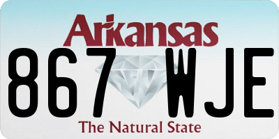 AR license plate 867WJE