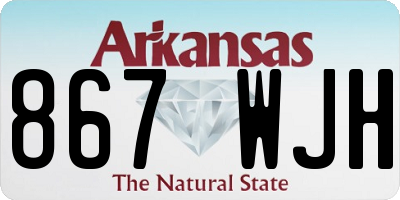 AR license plate 867WJH