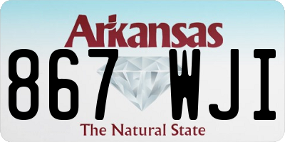 AR license plate 867WJI