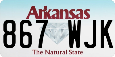 AR license plate 867WJK