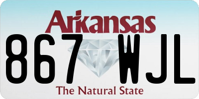 AR license plate 867WJL
