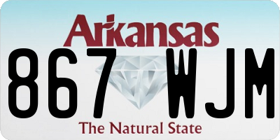 AR license plate 867WJM